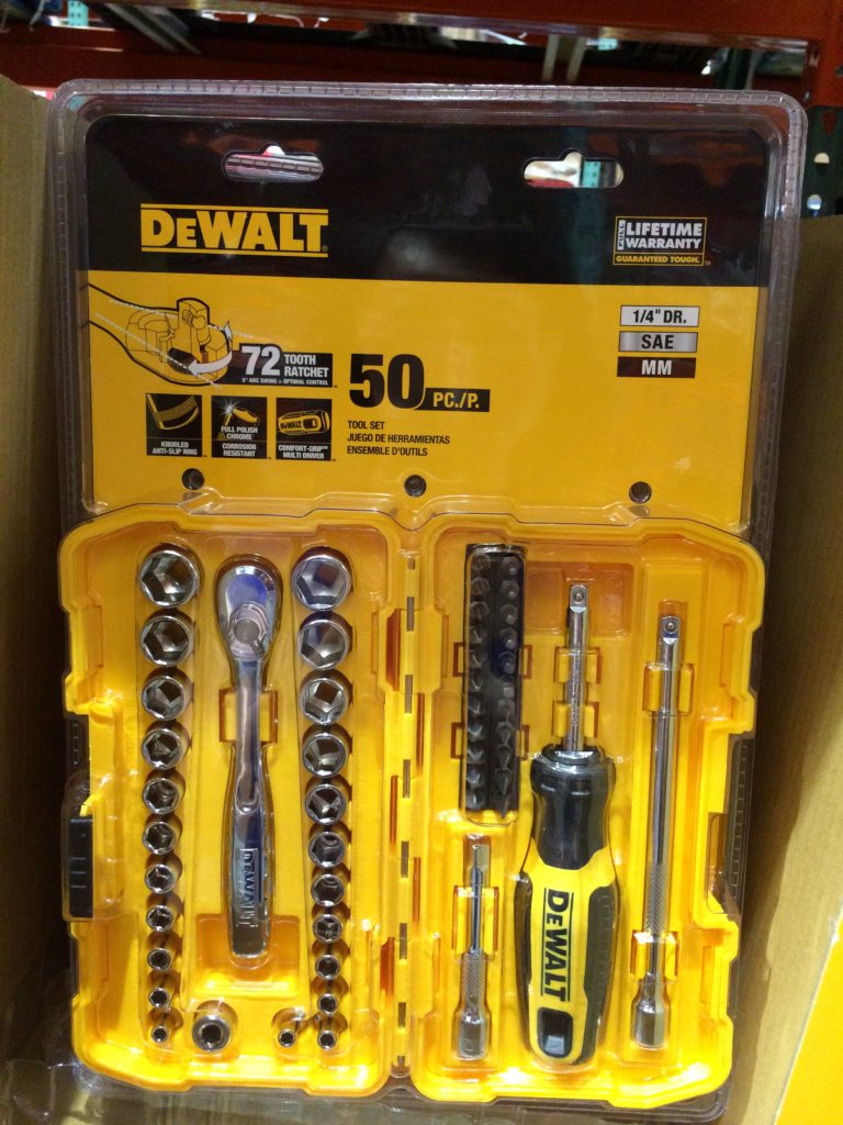 Dewalt ¼ “ Drive 50PC Mechanics Set CostcoChaser
