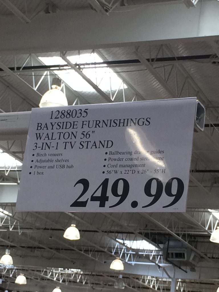 Costco1288035BaysideFurnishers Walton56inch 3in1TVStandtag