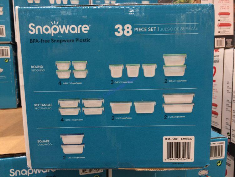 Snapware 38-Piece Plastic Food Storage Set 1298037 