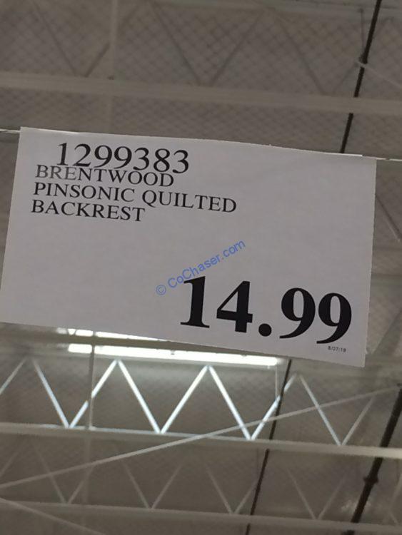 Costco1299383BrentwoodPinsonicQuiltedBackResttag CostcoChaser