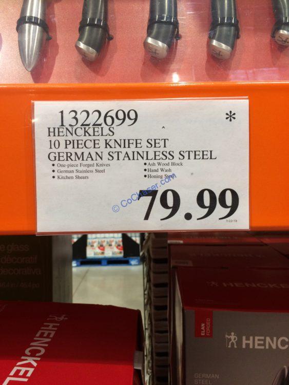 J.A. Henckels 10 Piece Knife Set German Stainless Steel CostcoChaser