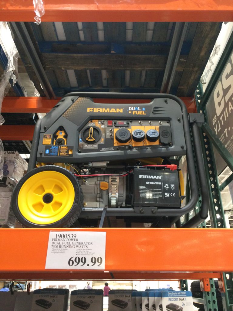 Firman Power Dual Fuel Generator 7500 Running Watts, Model HO7552