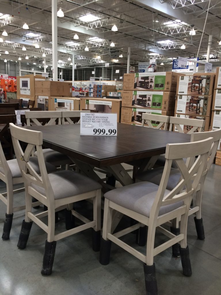 Bayside Furnishings 9PC Square CounterHeight Dining Set ModelCSC9PCHD