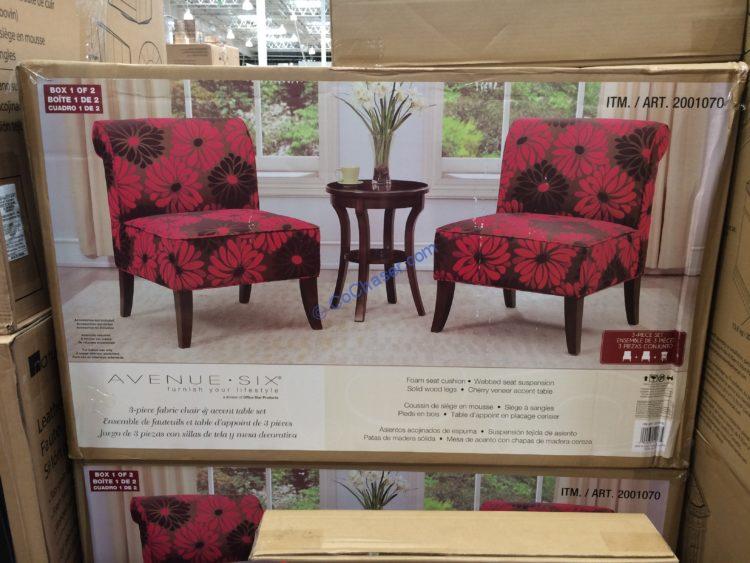 AVE SIX Ardin 3PC Chair and Table Set CostcoChaser