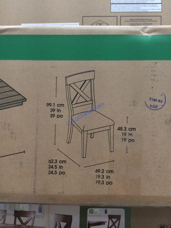 Bayside Furnishings Bolton 9PC Dining Set, Model#CSC9PD-4 ... (563 x 750 Pixel)