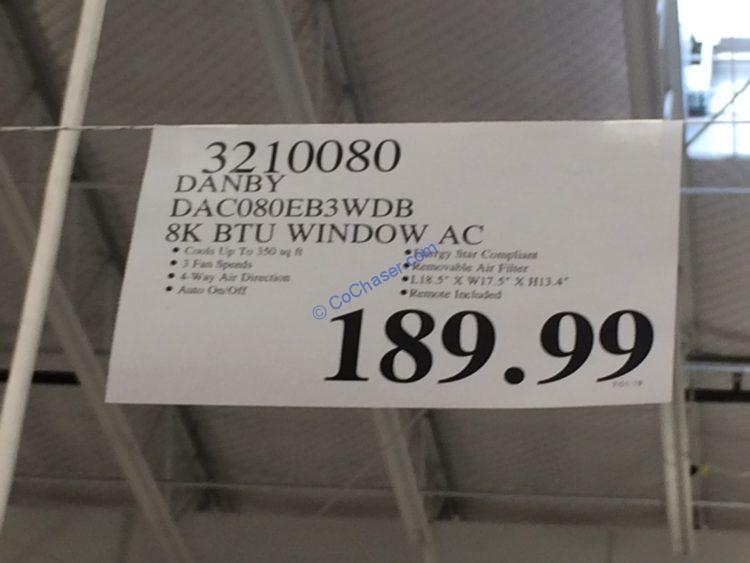 Costco3210080Danby8KBTUWindowAirConditionertag CostcoChaser