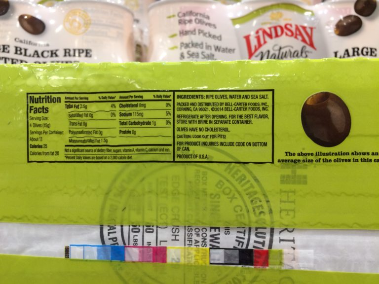 Costco950750LindsayLargePittedBlackOliveschart CostcoChaser