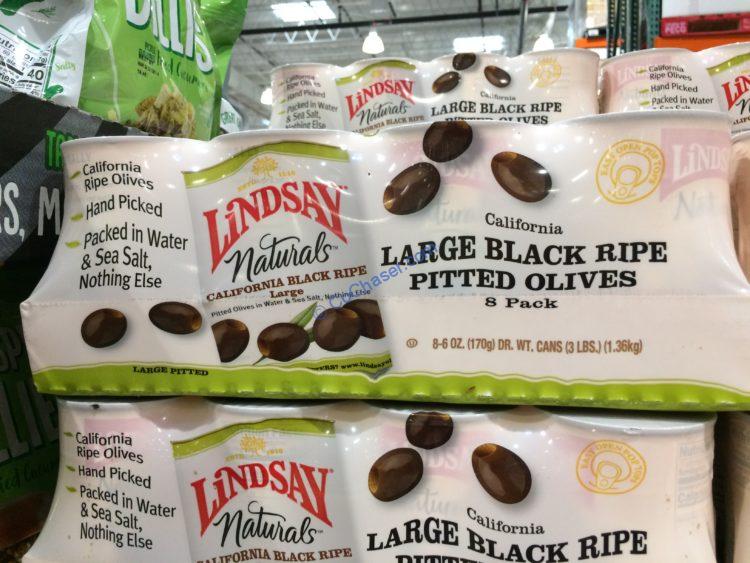 Lindsay Large Pitted Black Olives 8/6 Ounce