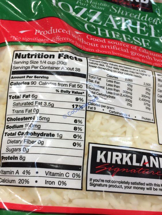 Kirkland Signature Shredded Mozzarella 2/2.5 Pound Bags CostcoChaser