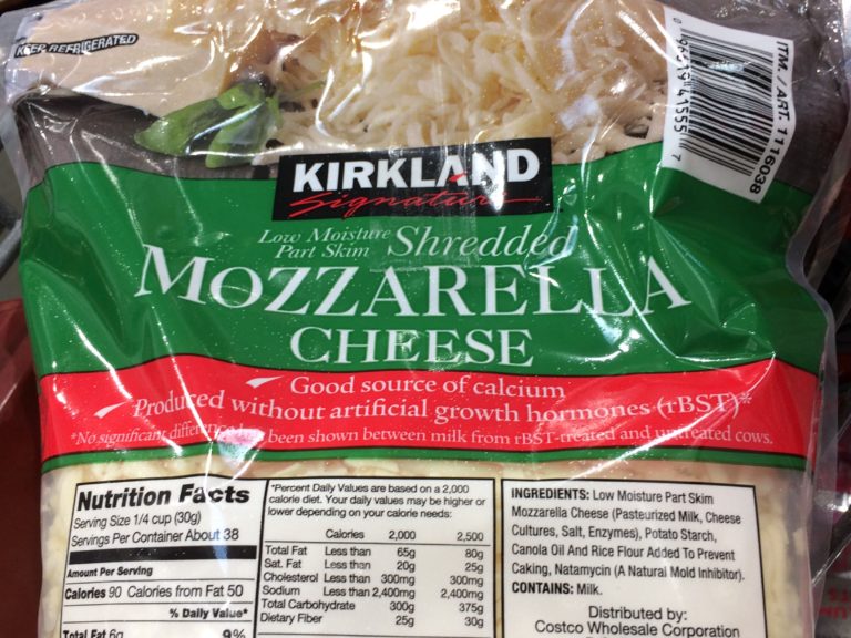 Costco1116038KirklandSignatureShreddedMozzarellaing CostcoChaser