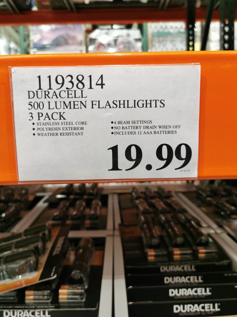 Costco1193814Duracell500LumenLEDFlashlighttag CostcoChaser