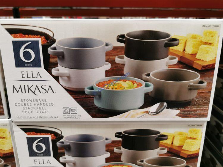 Mikasa Ella 6PC Double Handle Stackable Bowls CostcoChaser