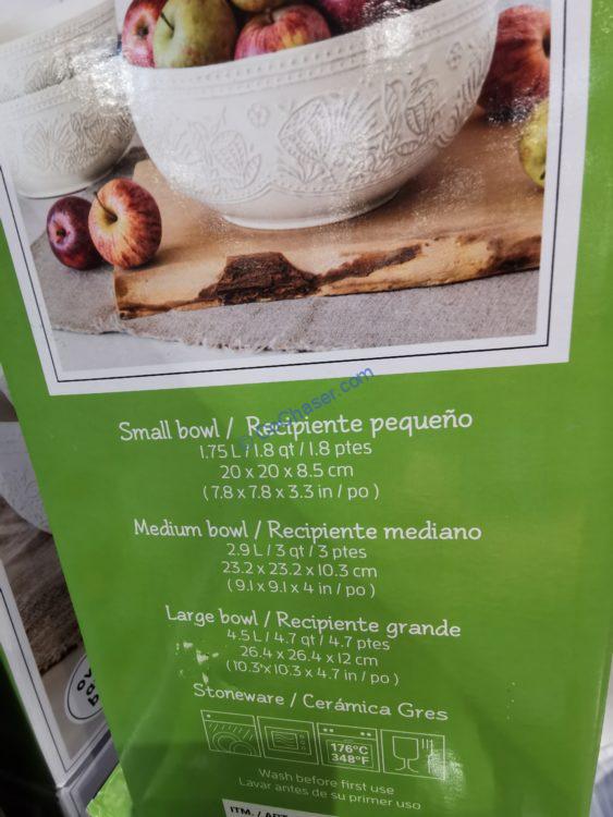 Over & Back 3 piece Ceramic Mixing Bowls CostcoChaser