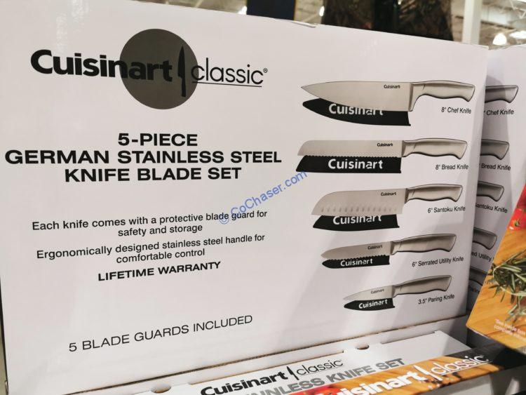 Cuisinart 5piece Stainless Steel Knife Set CostcoChaser