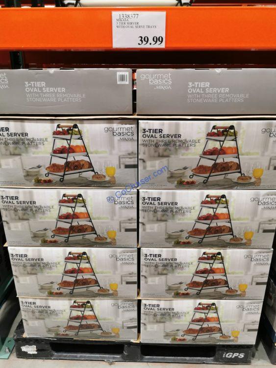 Mikasa 3Tier Oval Server with Oval Serve Trays CostcoChaser