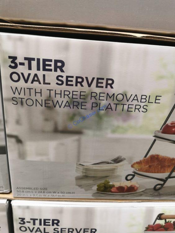Mikasa 3Tier Oval Server with Oval Serve Trays CostcoChaser