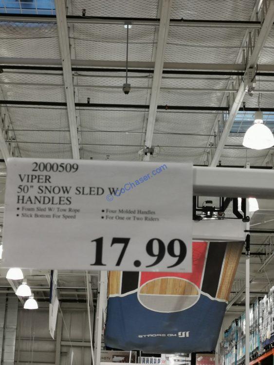 SnoStorm Viper 50” Snow Sled with Handles CostcoChaser