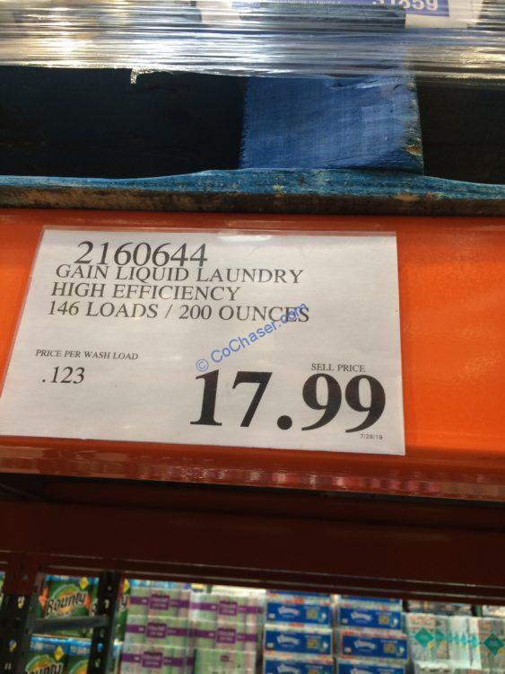 Gain Liquid Laundry High Efficient Detergent,146 loads, 200 fl oz