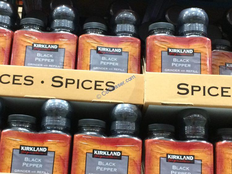 Kirkland Signature Black Pepper Grinder 6.3 Ounce with Refill