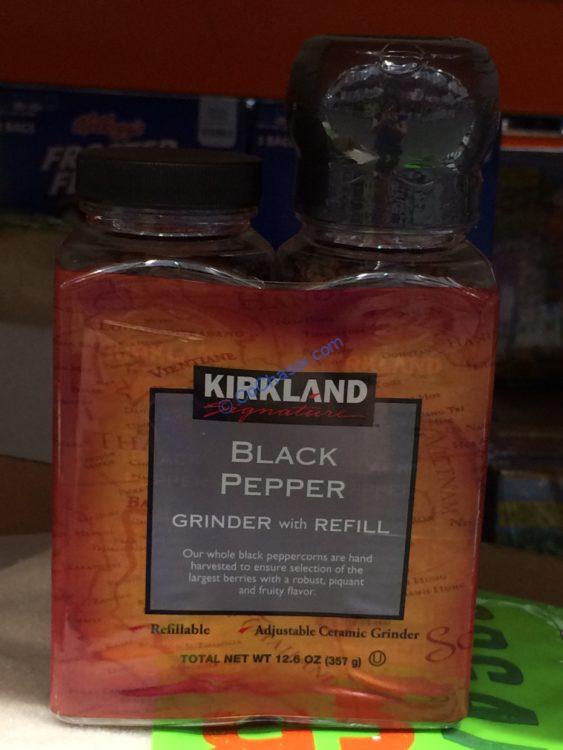 Kirkland Signature Black Pepper Grinder 6.3 Ounce with Refill