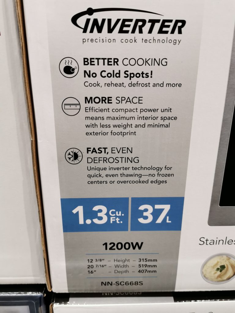 Costco1325470Panasonic1.3CuFtCountertopMicrowaveOvenspec