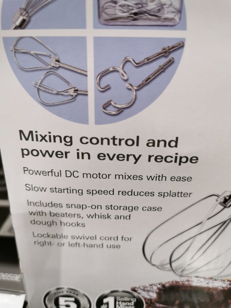 Costco1337621HamiltonBeachProfessional5SpeedHandMixerspec