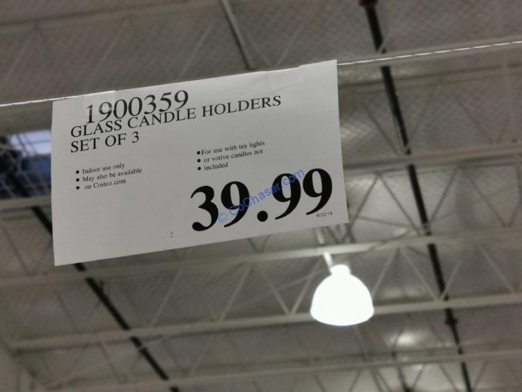 Costco1900359GlassCandleHoldersSetof3tag CostcoChaser