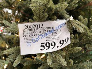 Costco-2002013-12'-Pre-Lit-LED-Christmas-Tree-Surebright-EZ-Connect-Color-tag