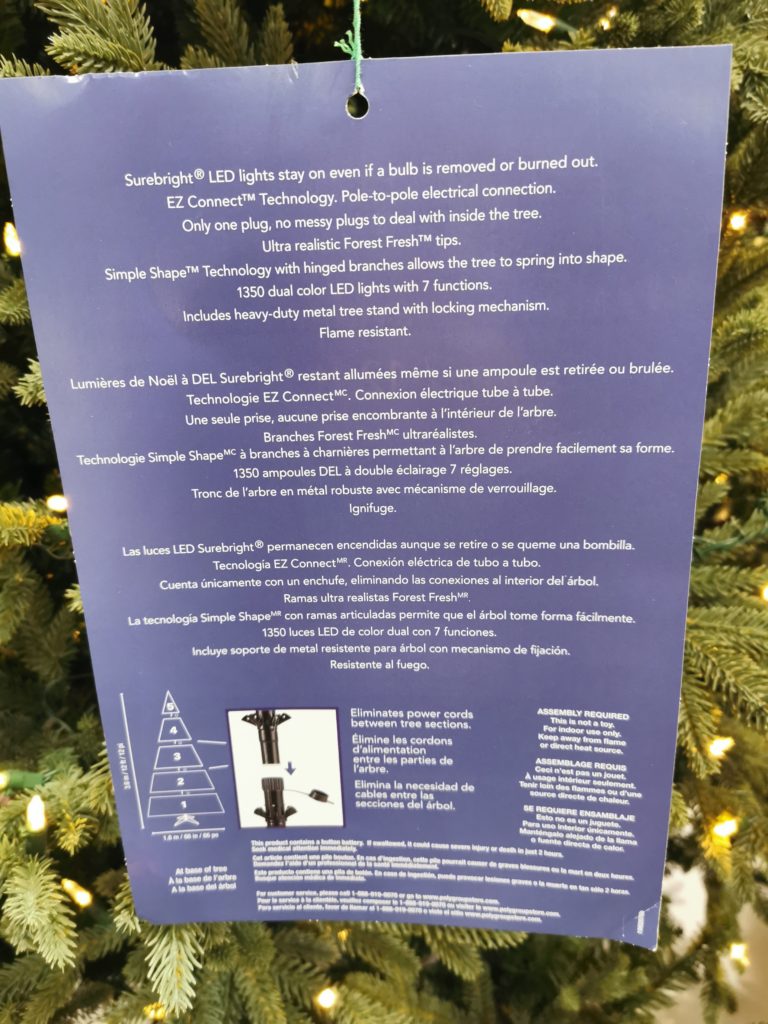 Costco200201312′PreLitLEDChristmasTreeSurebrightEZConnect