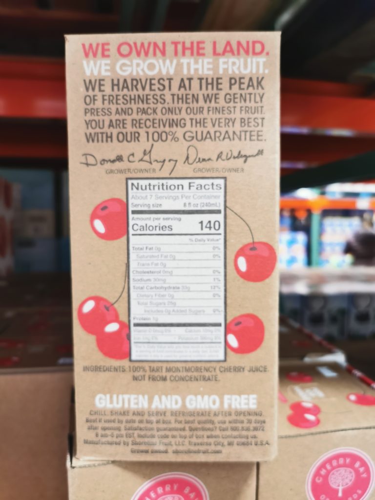 Costco1191726CherryBayOrchardMontmorencyTartCherryJuicechart