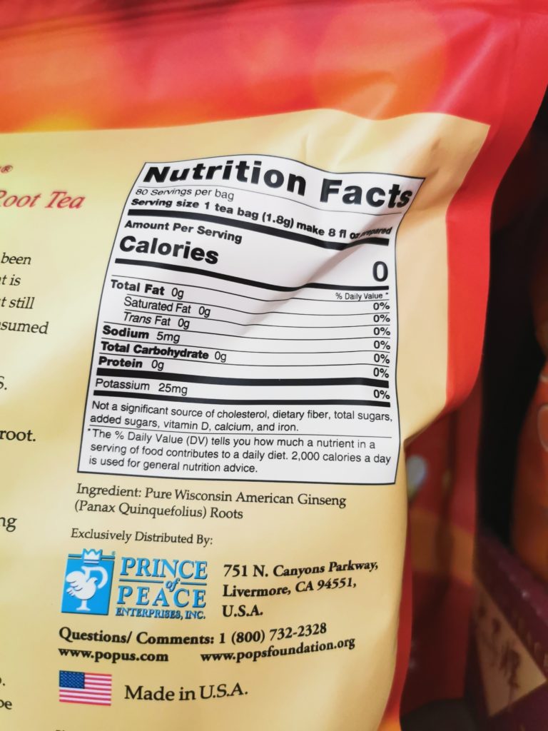 Costco1202765PrinceofPeaceGinsengRootTeachart CostcoChaser