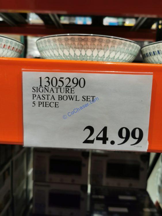 Signature Pasta Bowl Set 5 Piece CostcoChaser