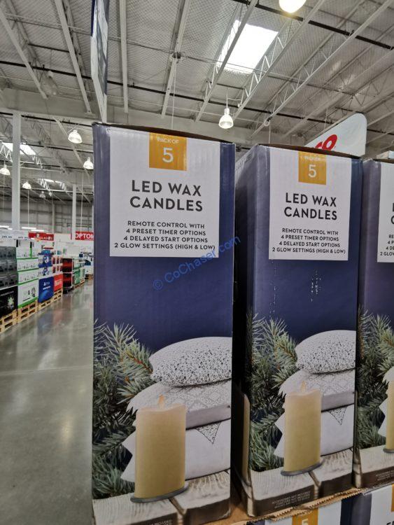 Sterno Home Moving Flame LED Candle, 5piece set CostcoChaser