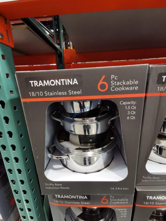 Tramontina 18/10 Stainless Steel 6 piece Stackable Cookware Set 