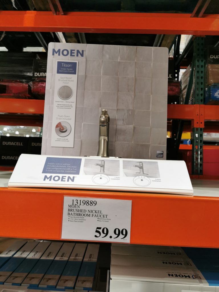MoenTilson Brushed Nickel Bathroom Faucet CostcoChaser