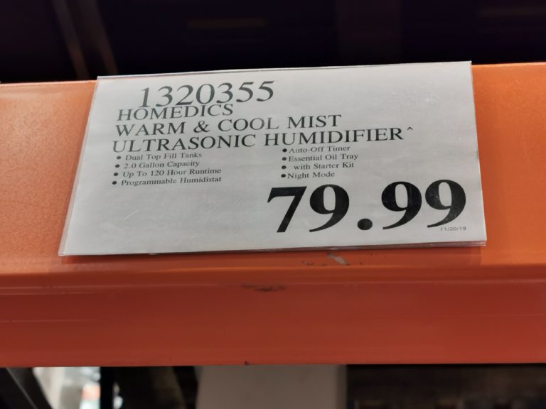 Costco1320355 HoMedicsWarmCoolMistUltrasonicHumidifiertag