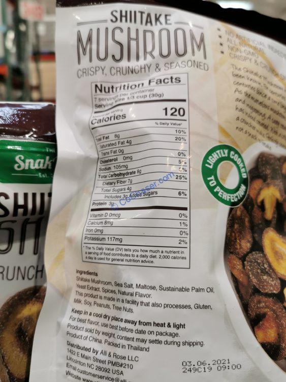 Costco1328586TheSnakYardShiitakeMushroomschart CostcoChaser