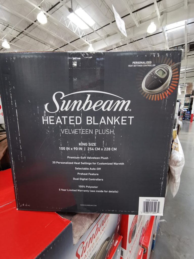 Costco13300171330018SunbeamHeatedBlanketspec CostcoChaser