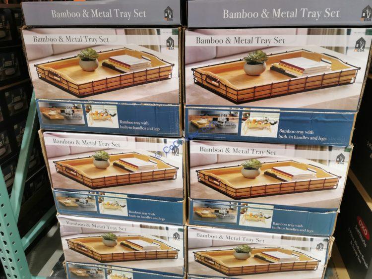 Costco1338382MESABambooMetalServingTraySetall CostcoChaser