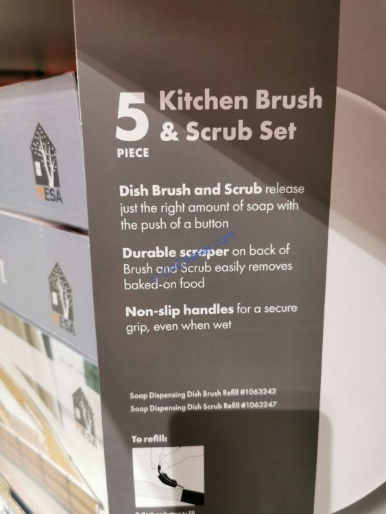 Costco1338479OXO5pieceKitchenBrushScrubSetspec CostcoChaser