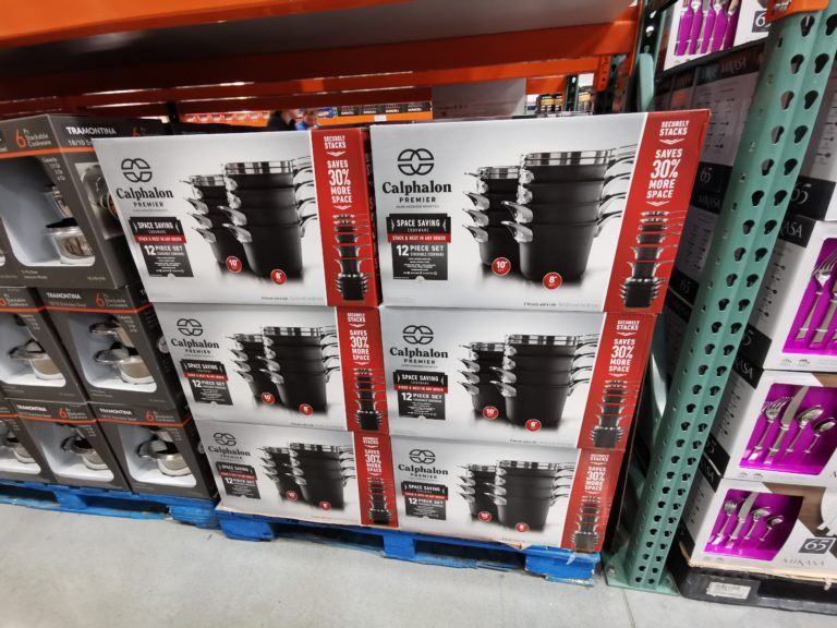 Costco1348304CalphalonPremier12pieceSpaceSavingCookwareSetall