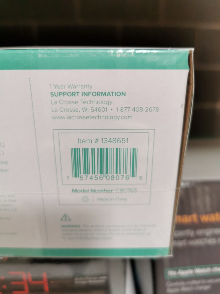 Costco1348651LaCrosseWattzProjectionAlarmClockWirelessCharging