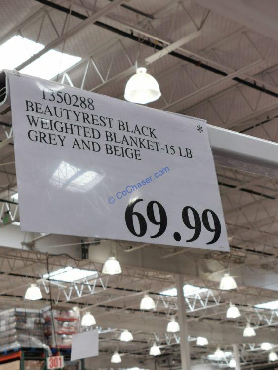 Costco1350288BeautyrestBlackWeightedBlankettag CostcoChaser