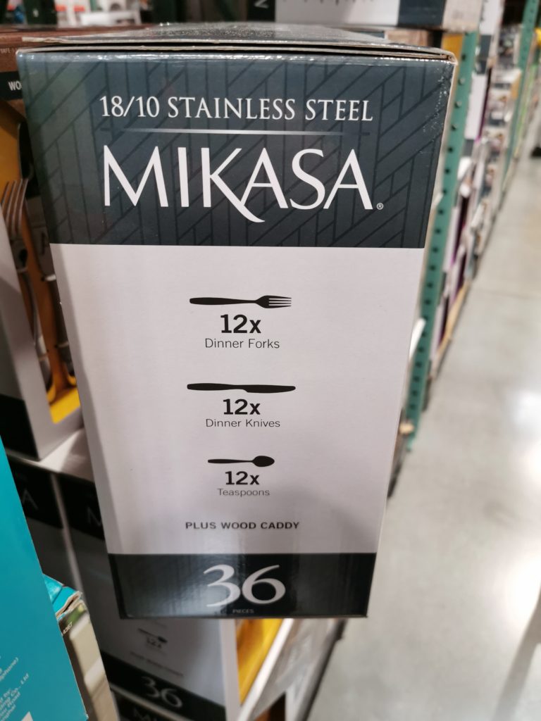 Costco1352733MikasaHamilton36 PieceFlatwareSetwithCaddyitem