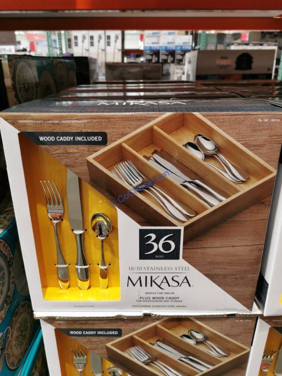 Costco1352733MikasaHamilton36 PieceFlatwareSetwithCaddy1