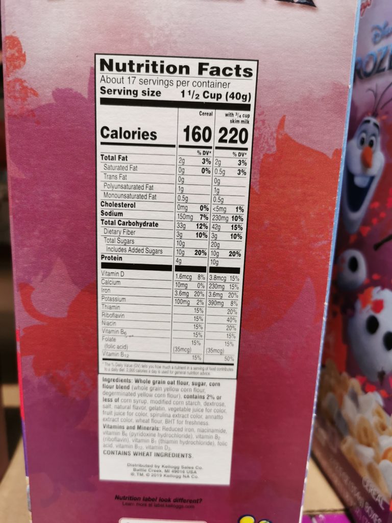 Costco1374251KelloggsFrozenIICerealchart CostcoChaser