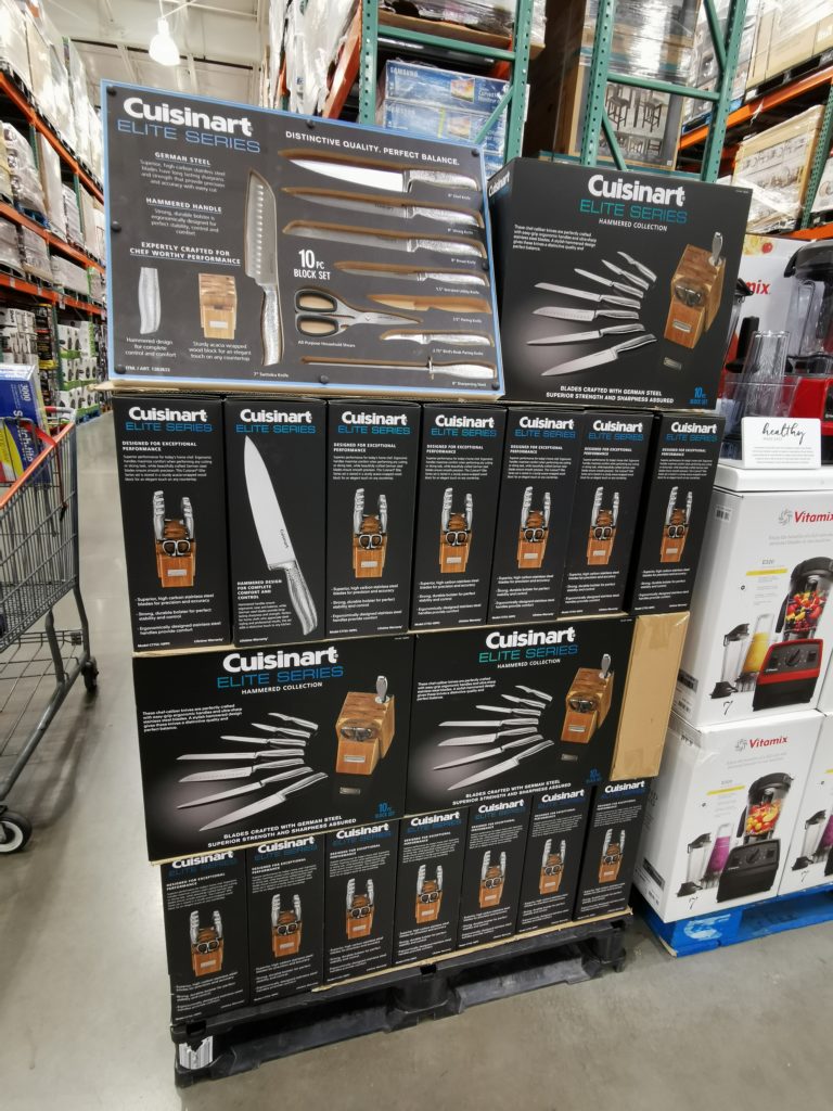 Costco1383833Cuisinart10pieceHammeredHandleKnifeBlockSetall