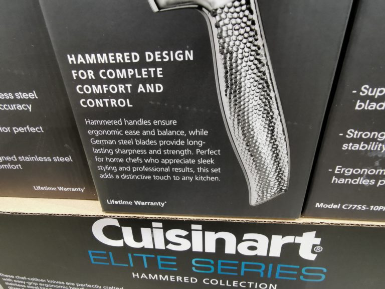 Costco1383833Cuisinart10pieceHammeredHandleKnifeBlockSetpart