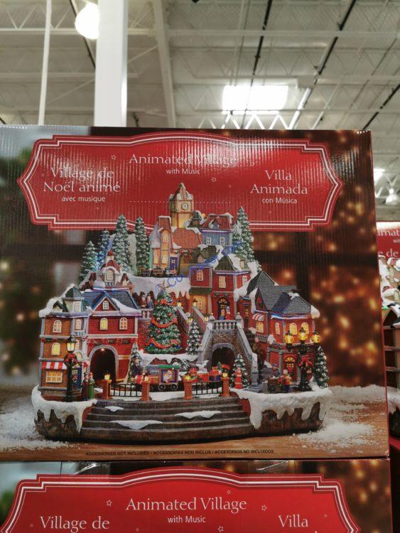 Animated Winter Train Village with Lights and Music – CostcoChaser