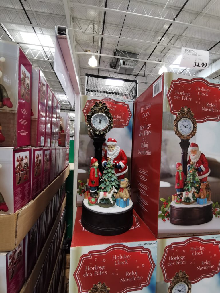 Holiday Clock Santa with Red Tree CostcoChaser
